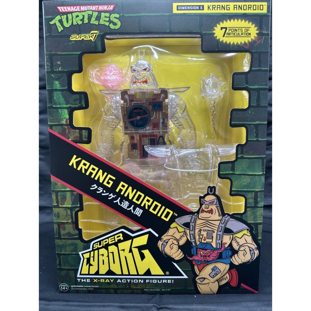 Super7 Teenage Mutant Ninja Turtles Super Cyborg Krang Android Clear TM New